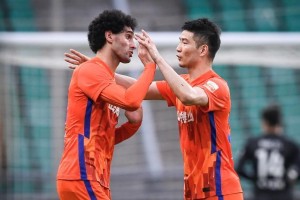 fb体育-【中超】费莱尼破门+失点郭田雨头球 山东2比0河南